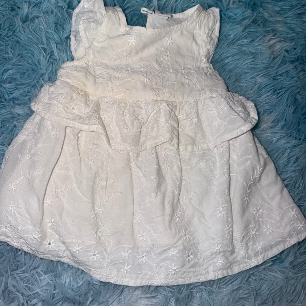 Old Navy White Baby Dress with Embroidery